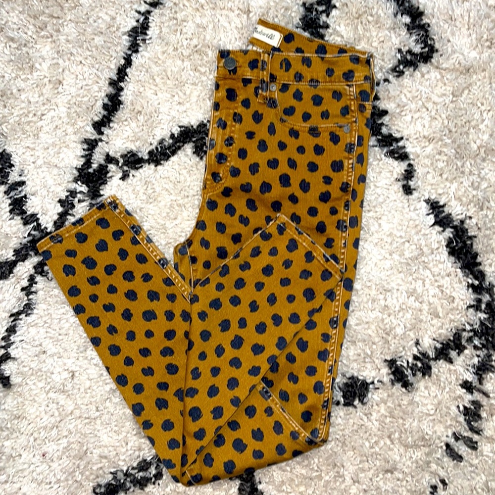 Madewell High Rise Skinny Leopard Jeans